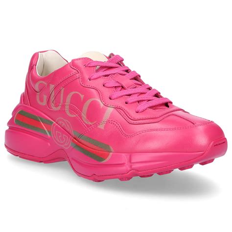 gucci schuhe damen neon pink|Gucci sneakers for women.